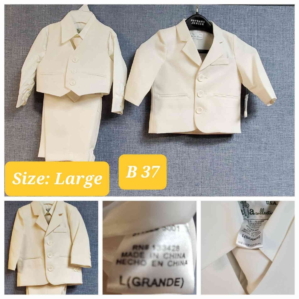 5 Piece Boys Suit | Brand: Calla Collection | Color: Cream | RRR Apparel